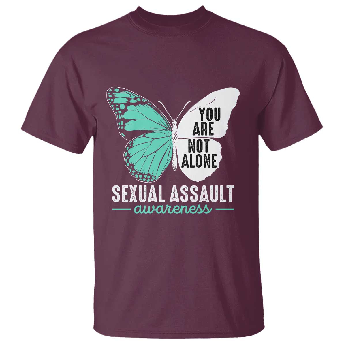 April Sexual Assault Prevention Support T Shirt Teal Ribbon Flower
