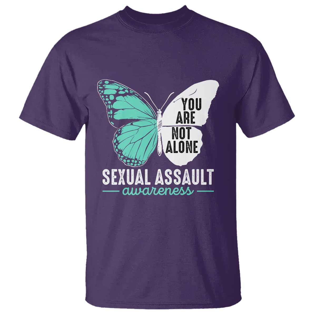 April Sexual Assault Prevention Support T Shirt Teal Ribbon Flower