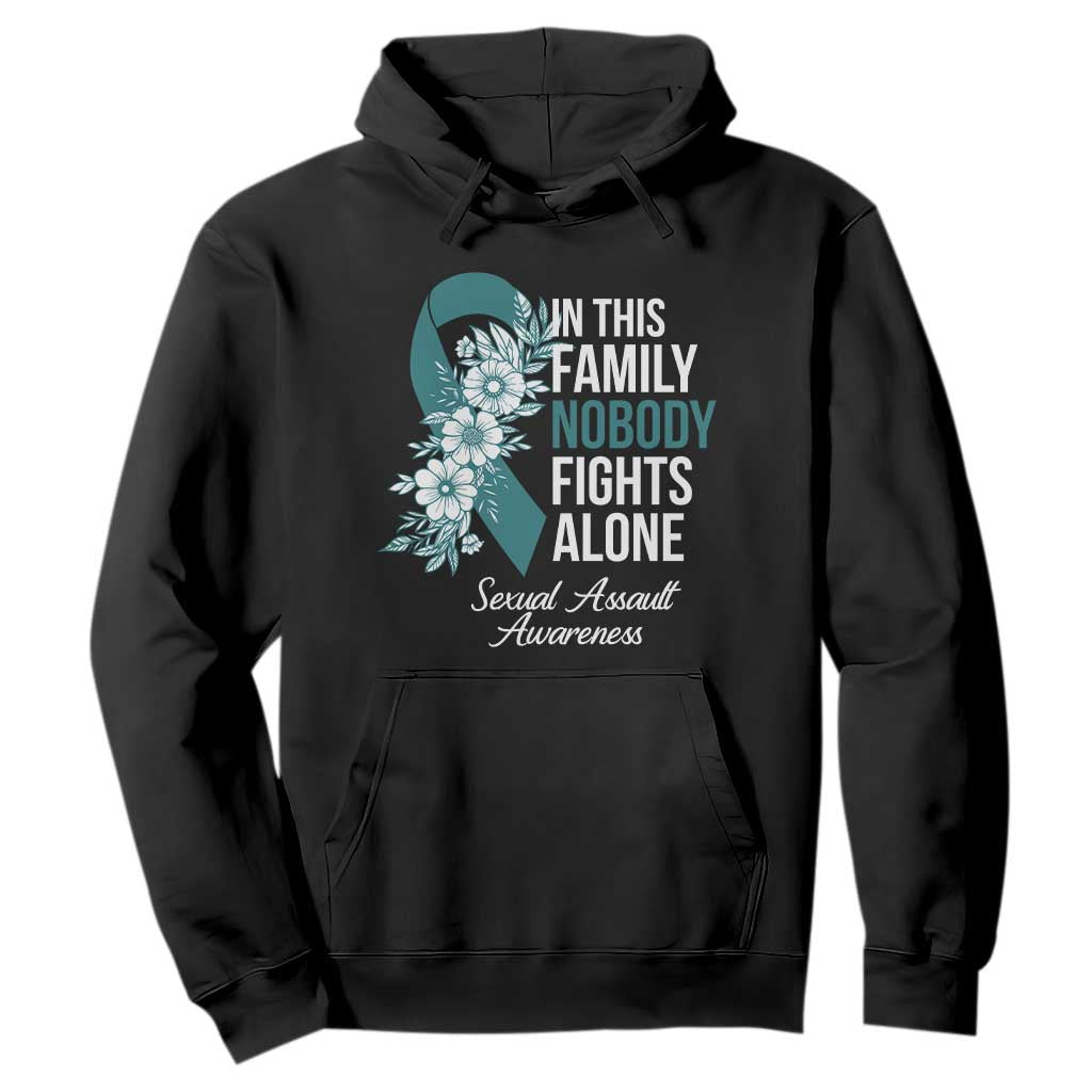 Sexual Assault Prevention Support Hoodie In This Family Nobody Fights Alone