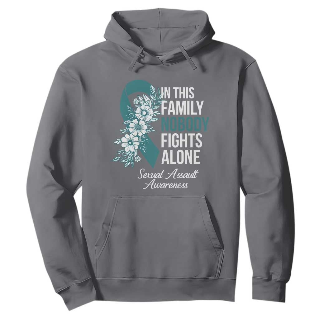 Sexual Assault Prevention Support Hoodie In This Family Nobody Fights Alone