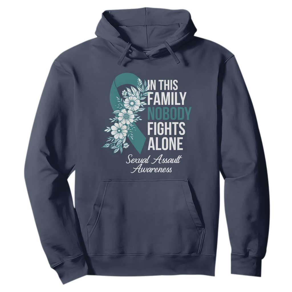 Sexual Assault Prevention Support Hoodie In This Family Nobody Fights Alone