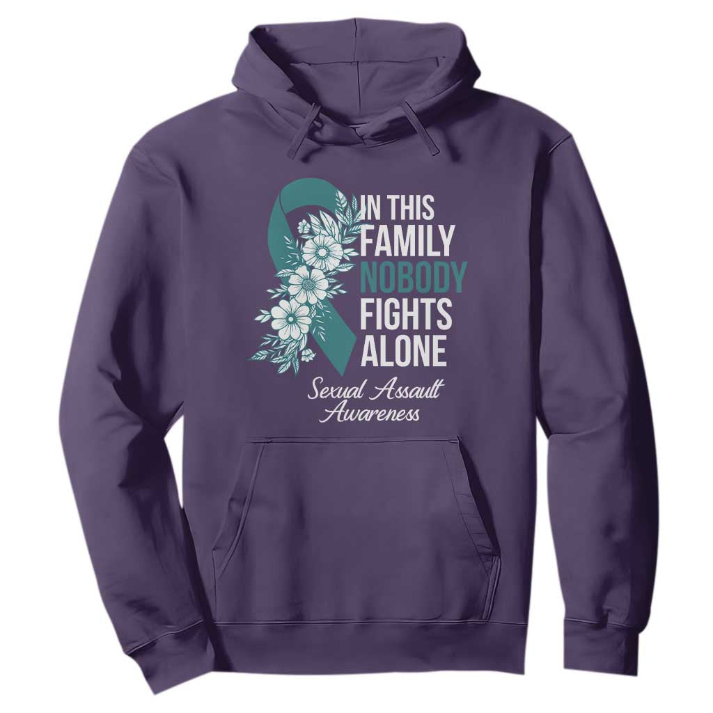 Sexual Assault Prevention Support Hoodie In This Family Nobody Fights Alone