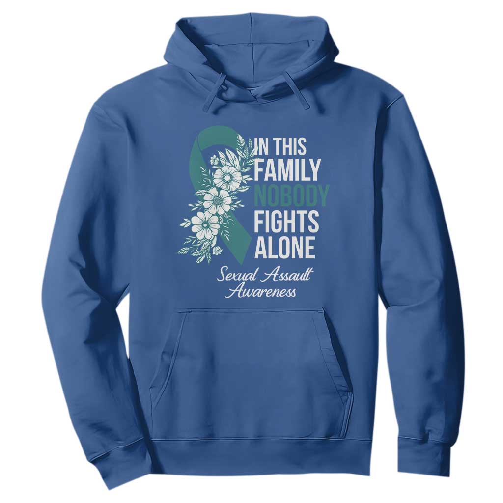 Sexual Assault Prevention Support Hoodie In This Family Nobody Fights Alone