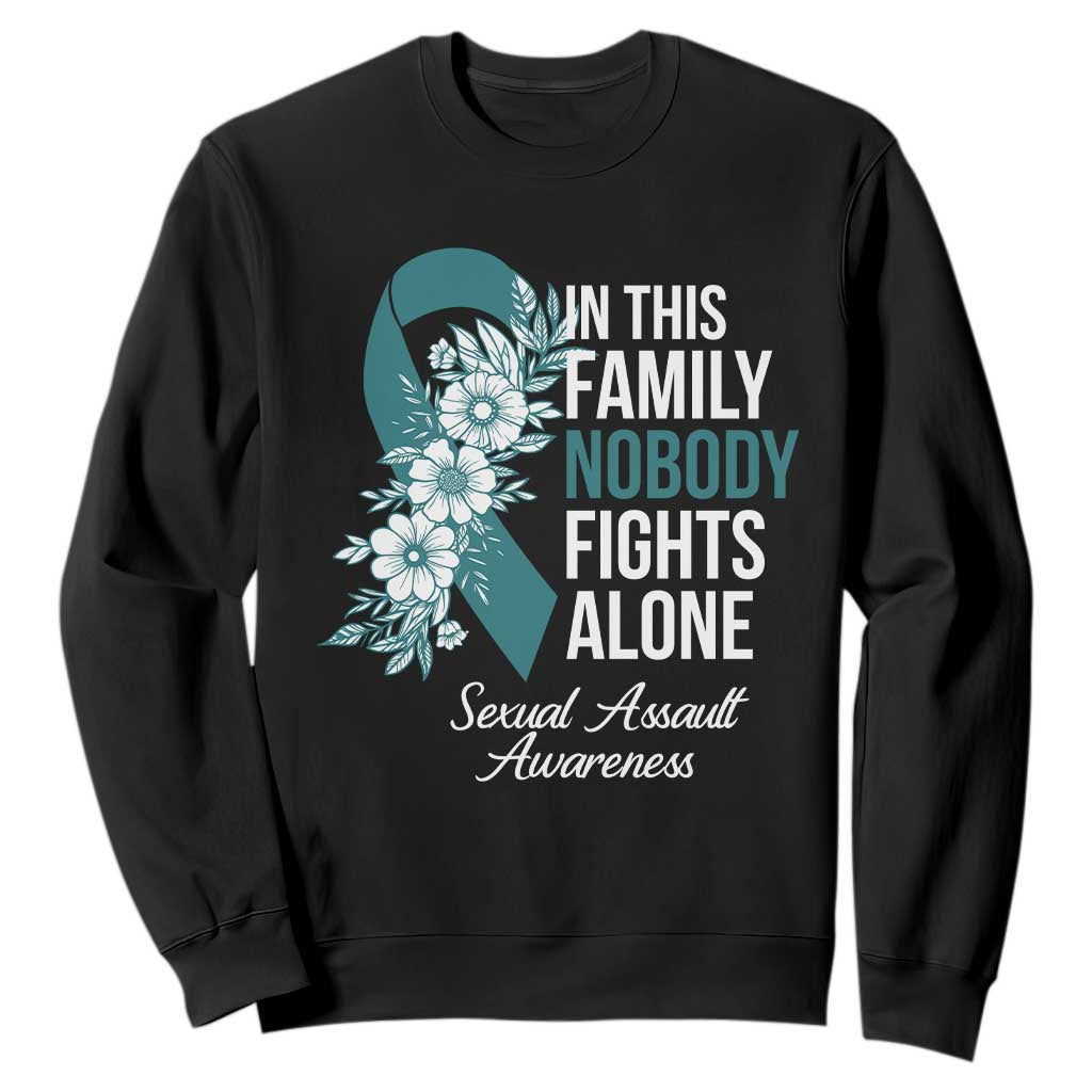 Sexual Assault Prevention Support Sweatshirt In This Family Nobody Fights Alone