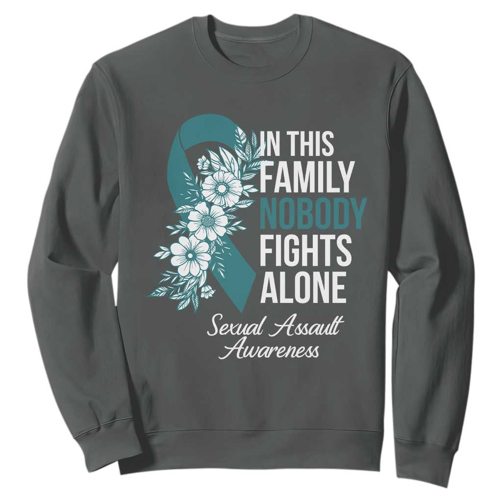 Sexual Assault Prevention Support Sweatshirt In This Family Nobody Fights Alone