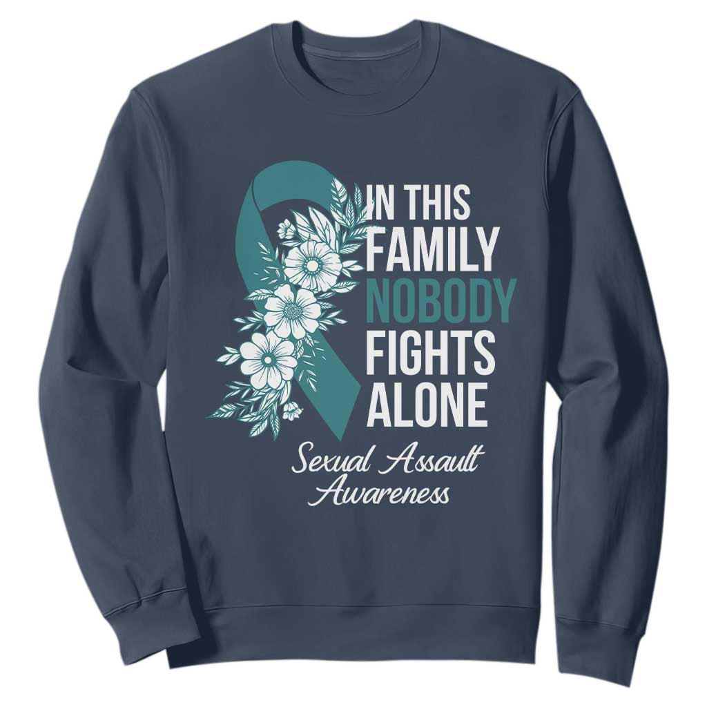 Sexual Assault Prevention Support Sweatshirt In This Family Nobody Fights Alone