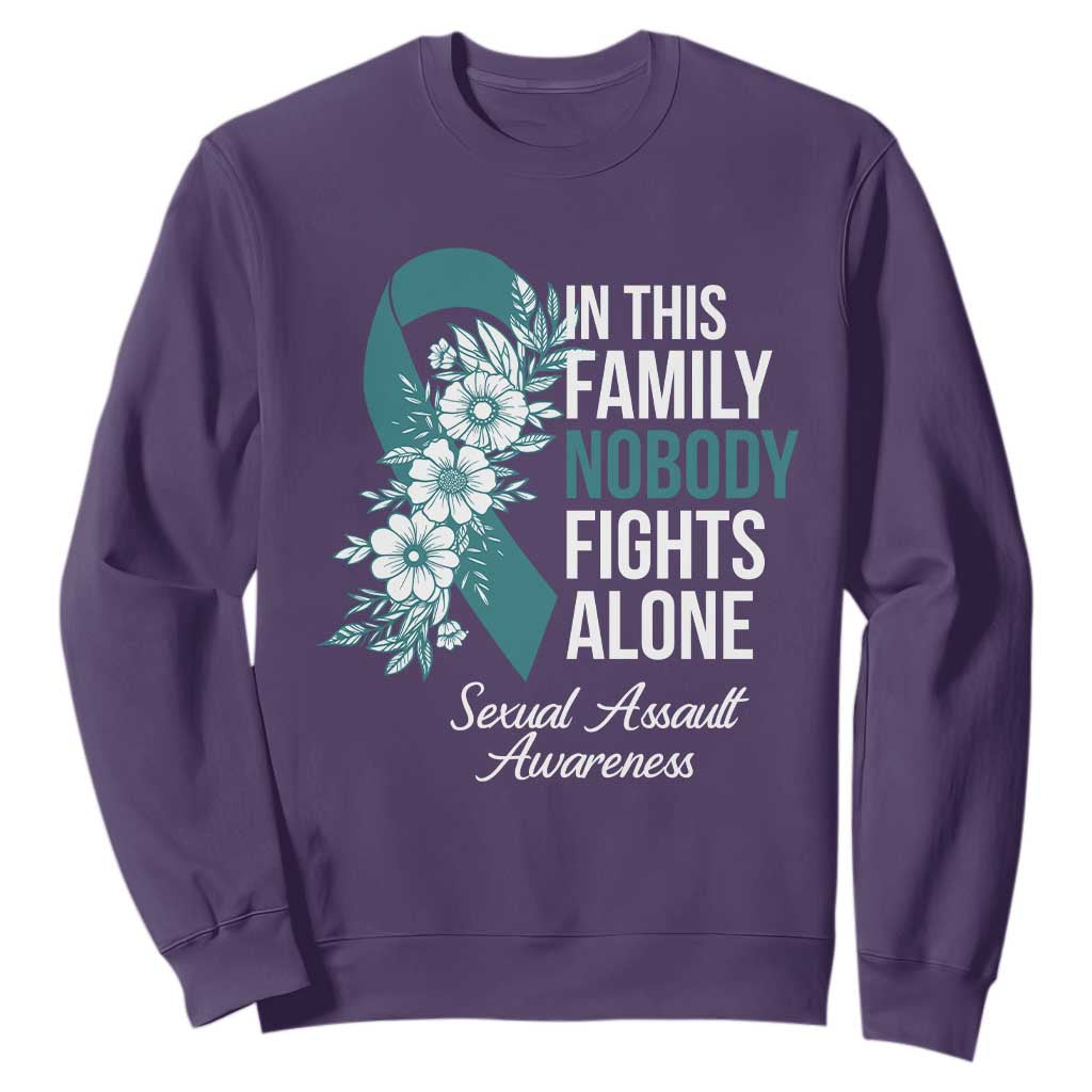 Sexual Assault Prevention Support Sweatshirt In This Family Nobody Fights Alone