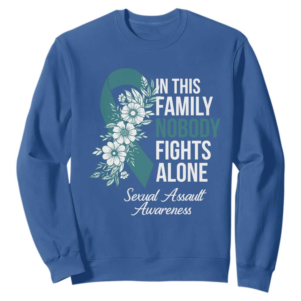 Sexual Assault Prevention Support Sweatshirt In This Family Nobody Fights Alone