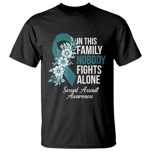 Sexual Assault Prevention Support T Shirt In This Family Nobody Fights Alone