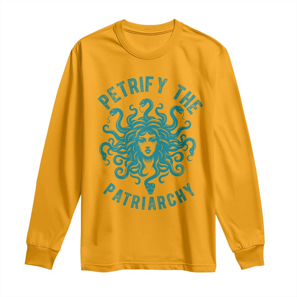 Sexual Assault Prevention Support Long Sleeve Shirt Petrify The Patriarchy Medusa Feminism