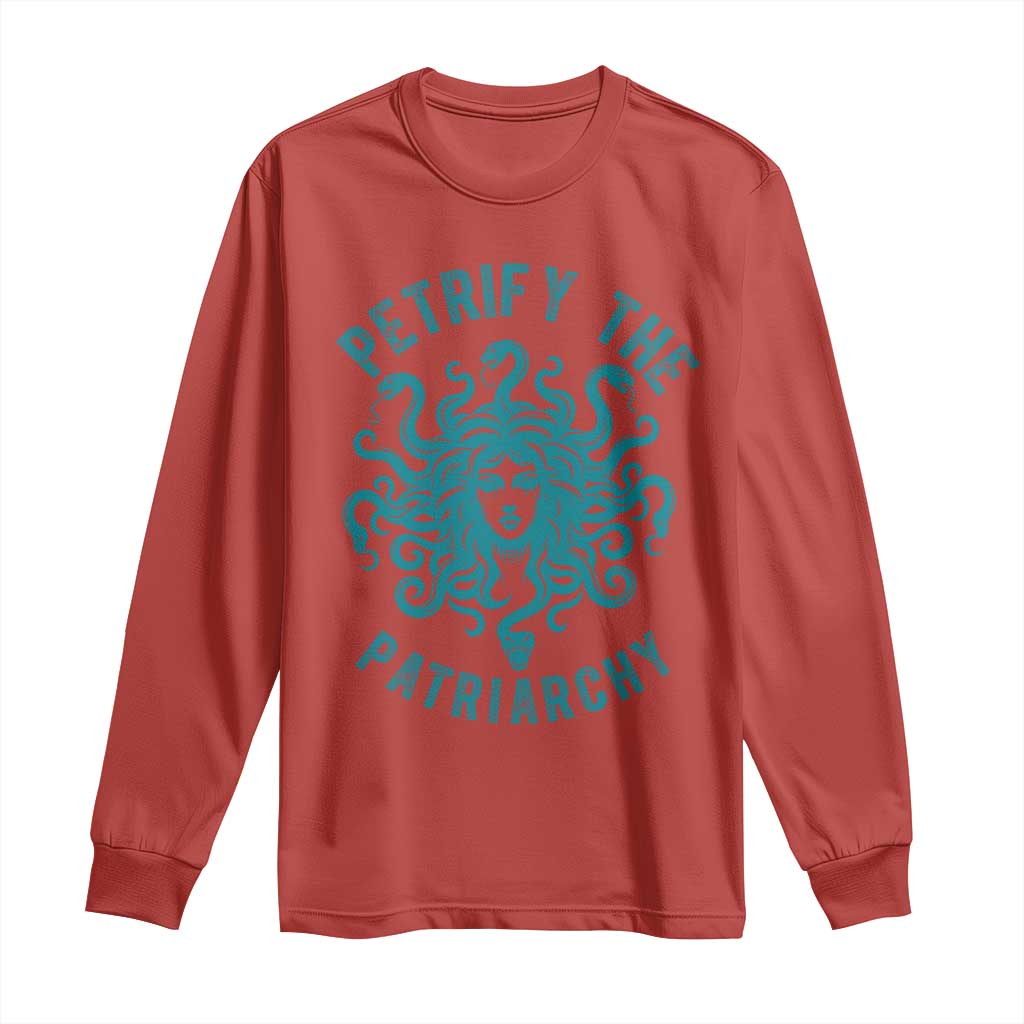 Sexual Assault Prevention Support Long Sleeve Shirt Petrify The Patriarchy Medusa Feminism