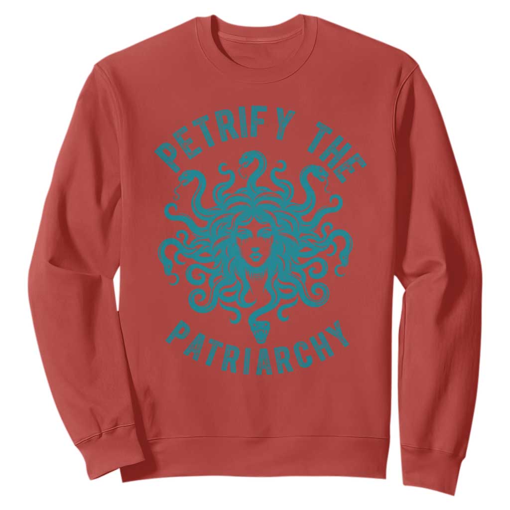 Sexual Assault Prevention Support Sweatshirt Petrify The Patriarchy Medusa Feminism