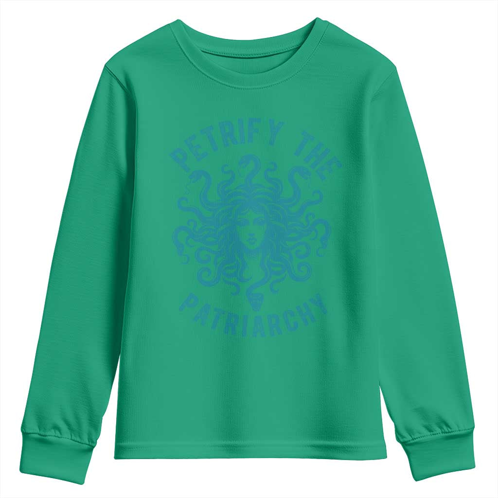 Sexual Assault Prevention Support Youth Sweatshirt Petrify The Patriarchy Medusa Feminism