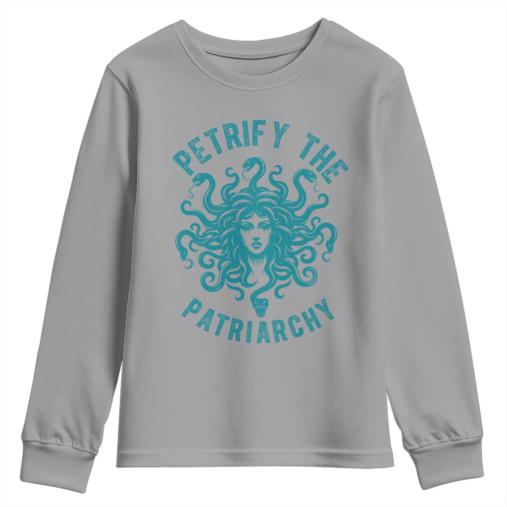 Sexual Assault Prevention Support Youth Sweatshirt Petrify The Patriarchy Medusa Feminism