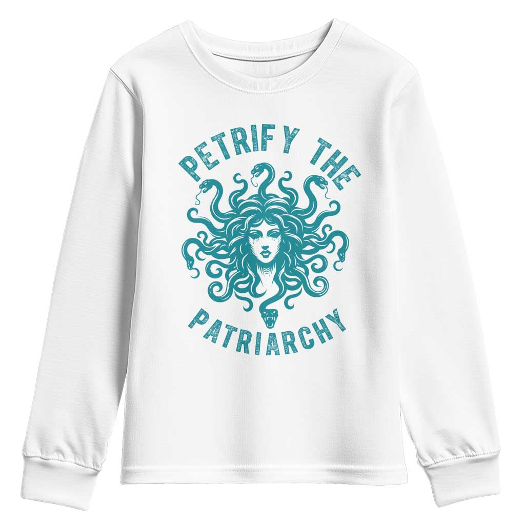 Sexual Assault Prevention Support Youth Sweatshirt Petrify The Patriarchy Medusa Feminism