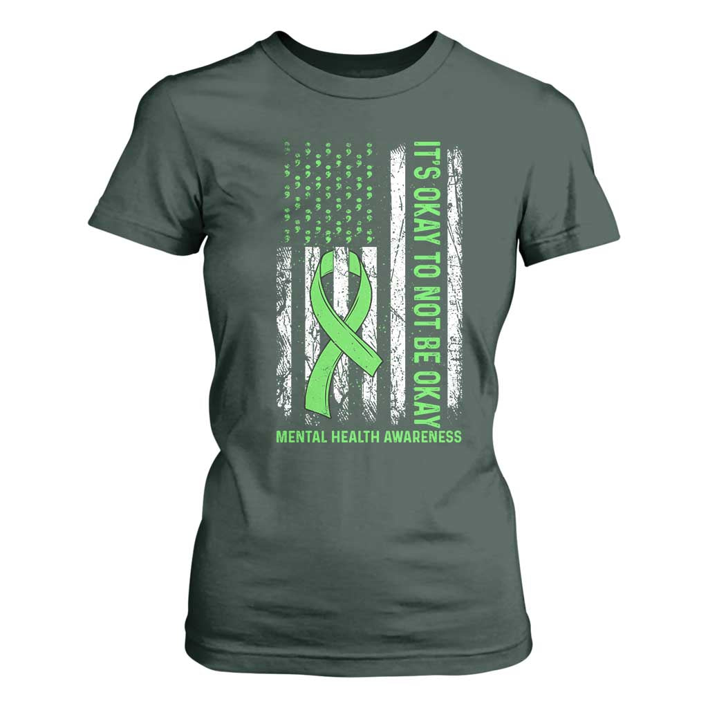 Mental Health T Shirt For Women It's Okay To Not Be Okay