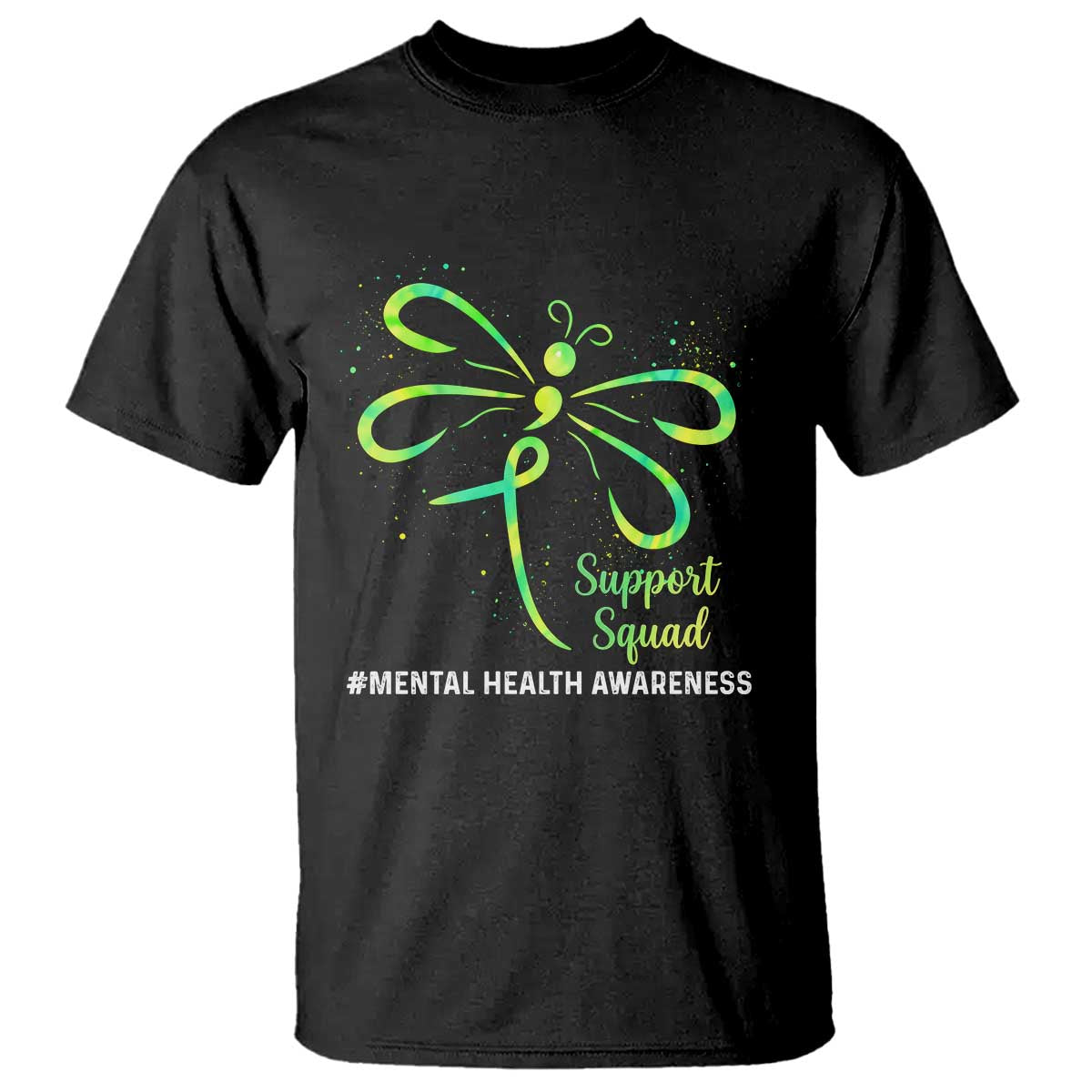 Mental Health T Shirt Support Squad Green Ribbon