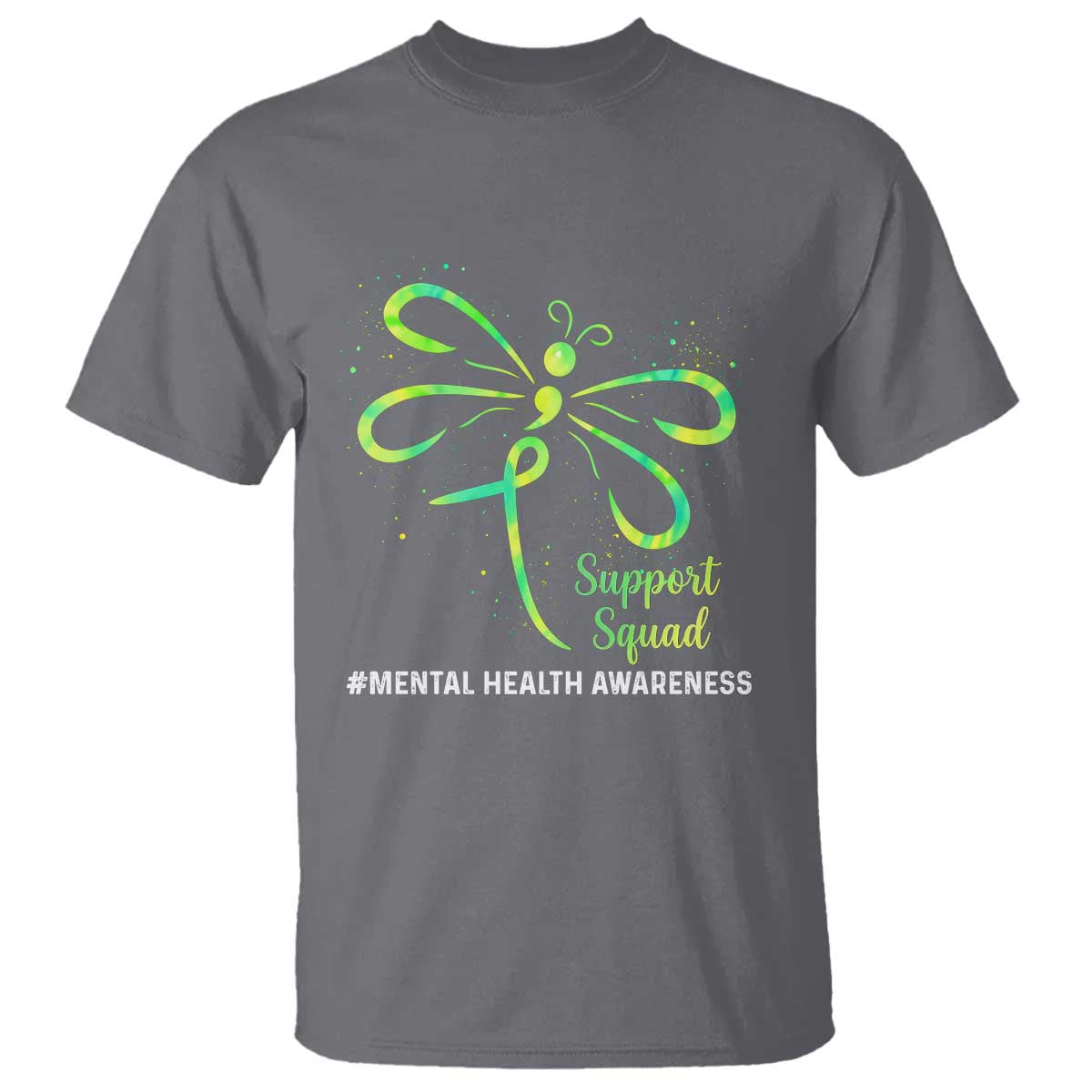 Mental Health T Shirt Support Squad Green Ribbon