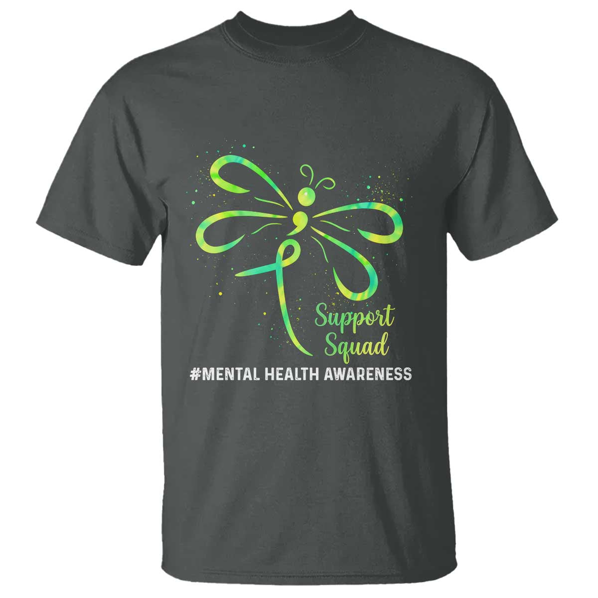 Mental Health T Shirt Support Squad Green Ribbon