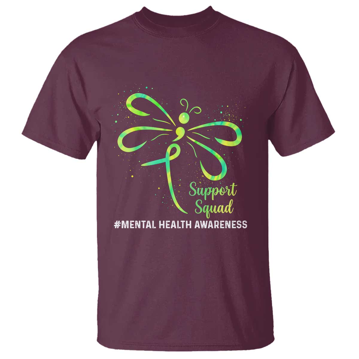 Mental Health T Shirt Support Squad Green Ribbon