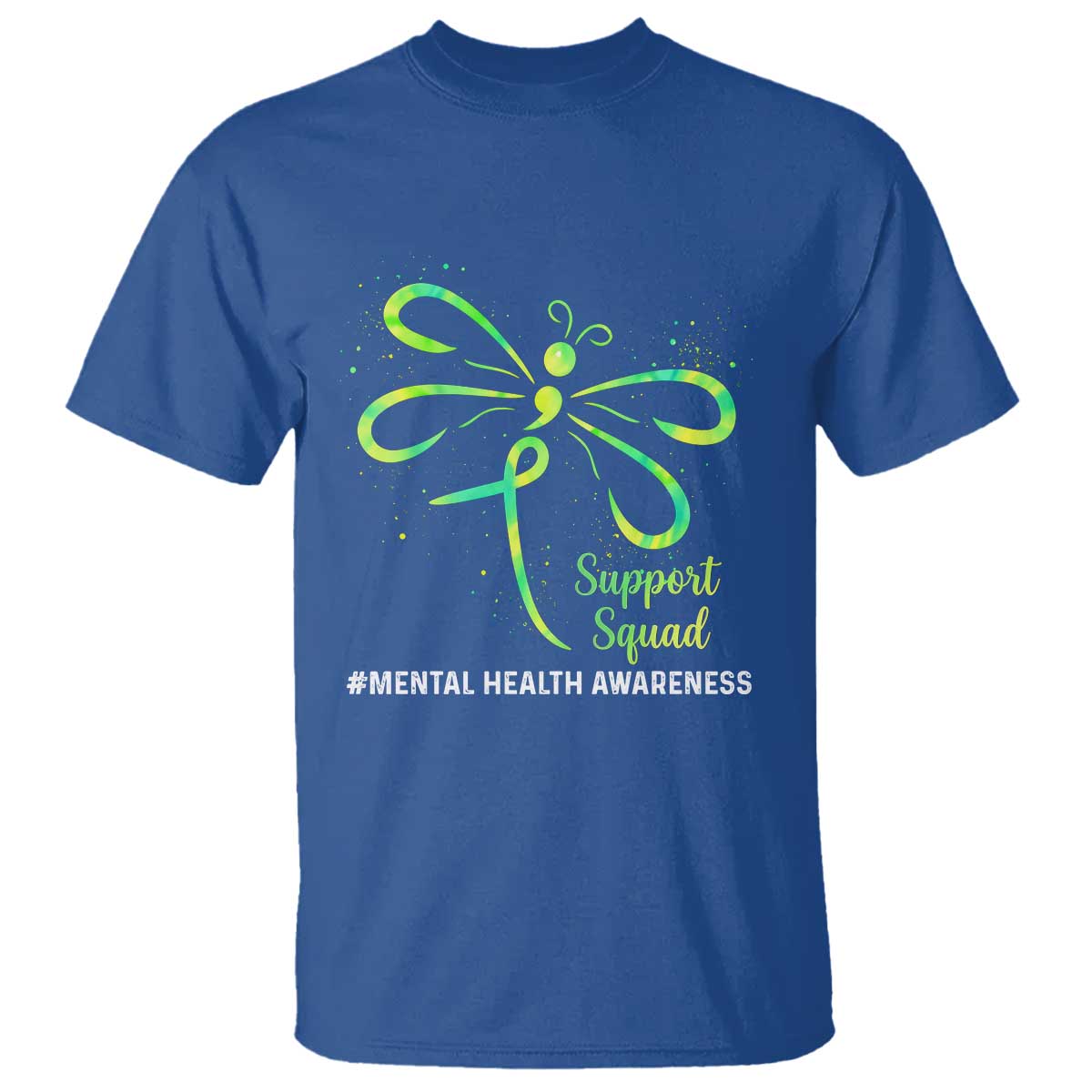 Mental Health T Shirt Support Squad Green Ribbon