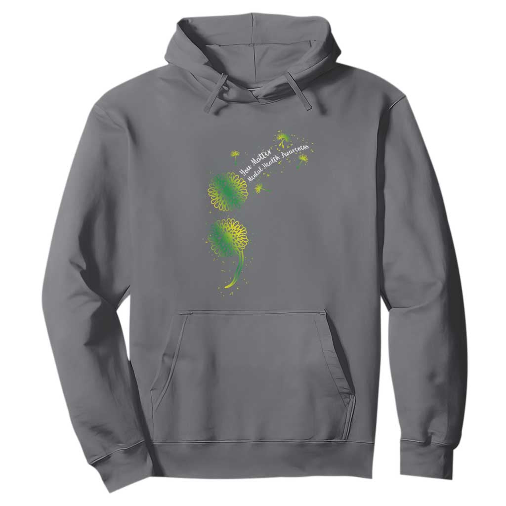 Mental Health Hoodie Semicolon Dandelion You Matter