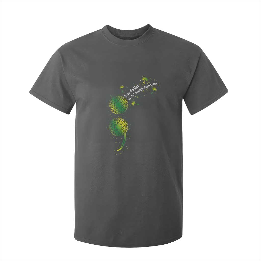 Mental Health T Shirt For Kid Semicolon Dandelion You Matter