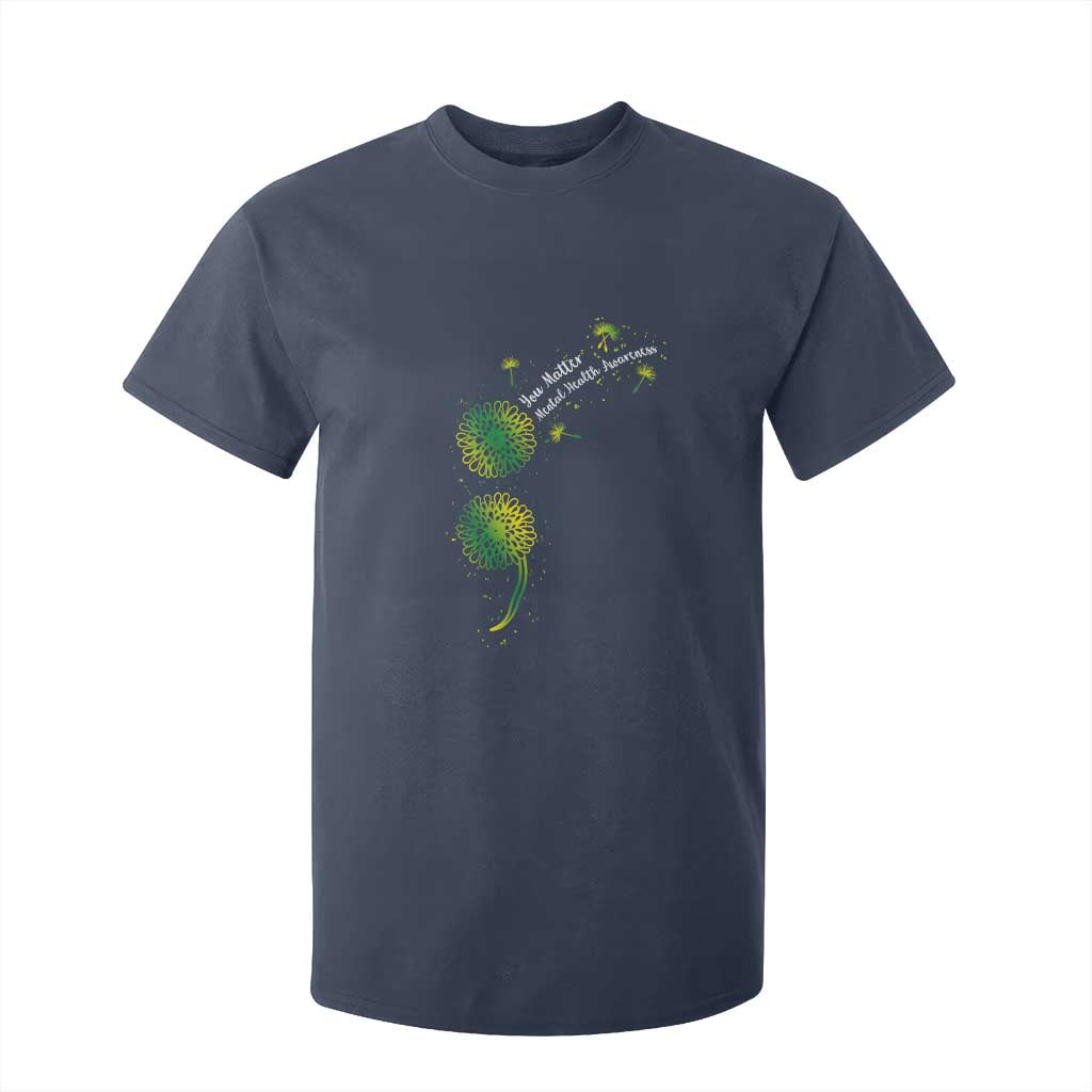 Mental Health T Shirt For Kid Semicolon Dandelion You Matter