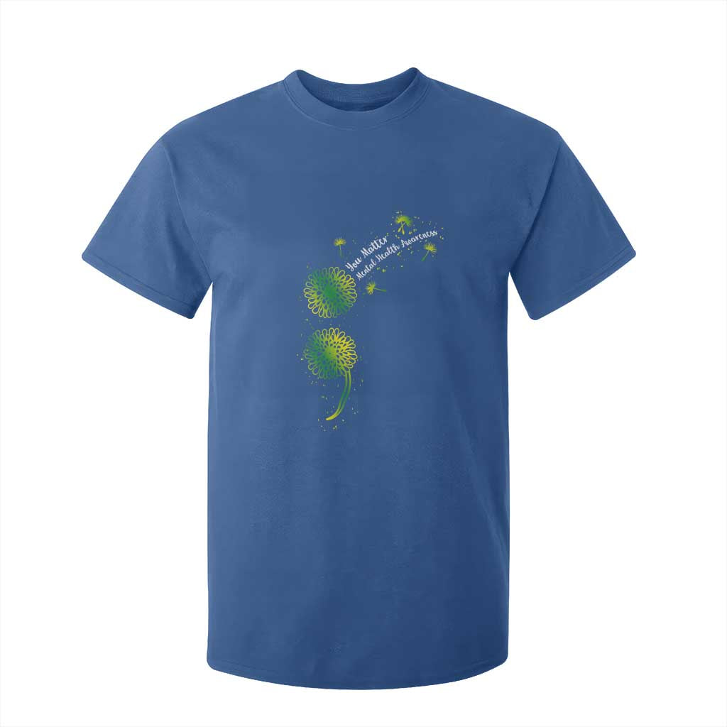 Mental Health T Shirt For Kid Semicolon Dandelion You Matter