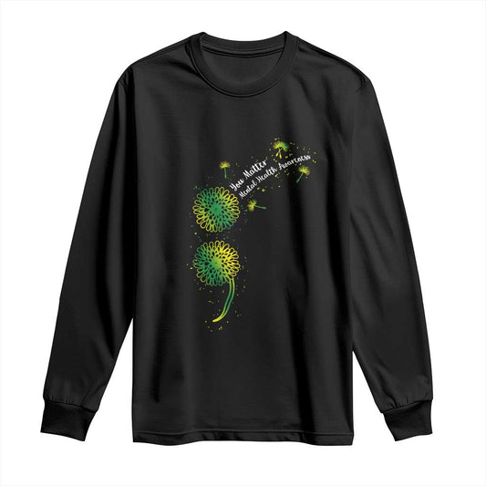 Mental Health Long Sleeve Shirt Semicolon Dandelion You Matter