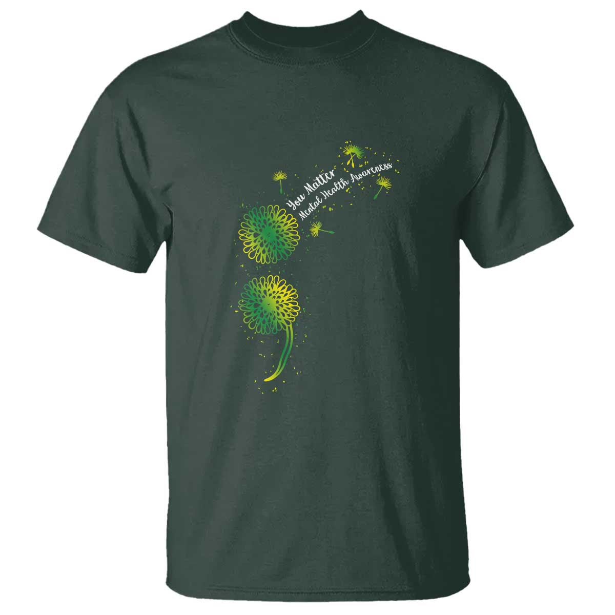 Mental Health T Shirt Semicolon Dandelion You Matter