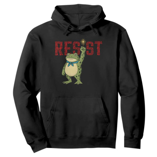 Resist Frog AIDS Support Hoodie Portland Activist Political Meme HIV Red Ribbon