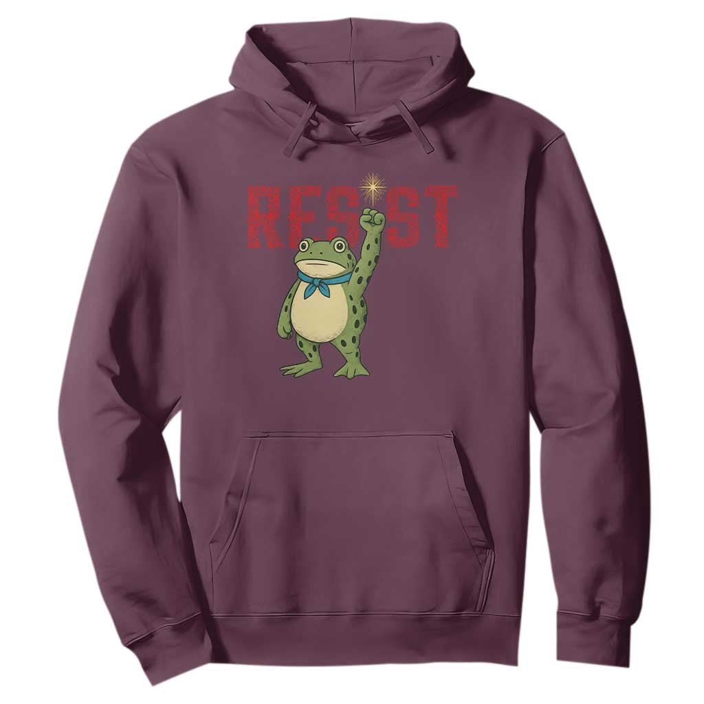 Frog AIDS Fighter Supporter Hoodie Portland Activist Political Meme HIV Support Red Ribbon
