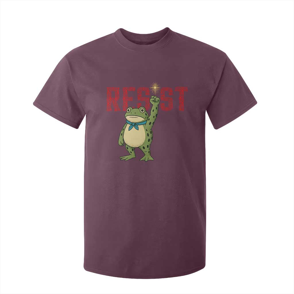 Frog AIDS Fighter Supporter T Shirt For Kid Portland Activist Political Meme HIV Support Red Ribbon