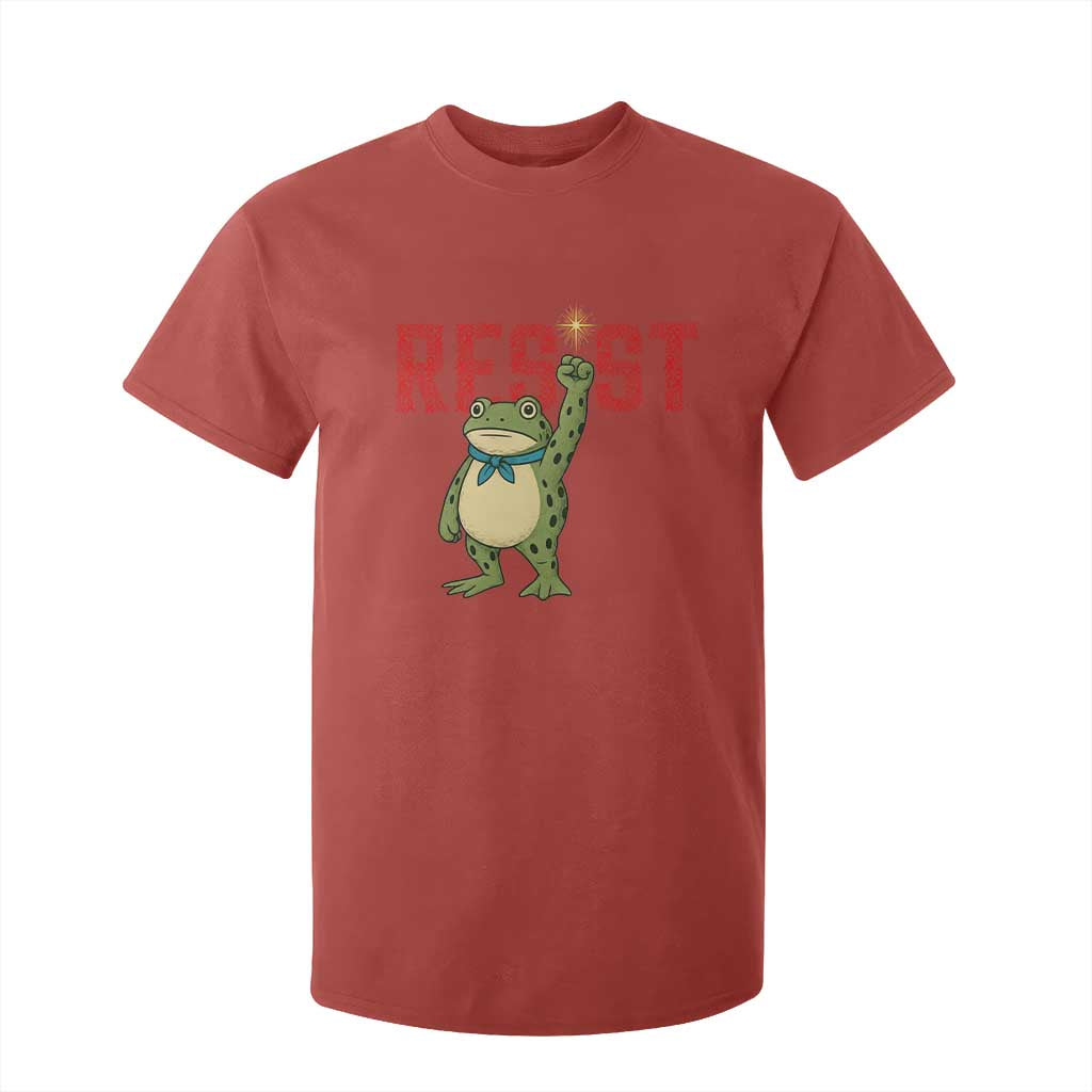Resist Frog AIDS Support T Shirt For Kid Portland Activist Political Meme HIV Red Ribbon