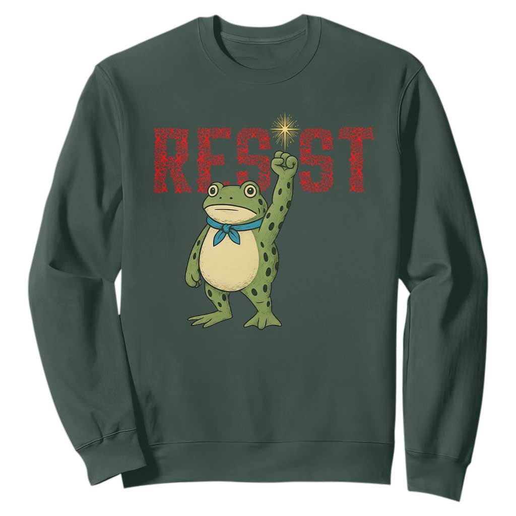 Frog AIDS Fighter Supporter Sweatshirt Portland Activist Political Meme HIV Support Red Ribbon