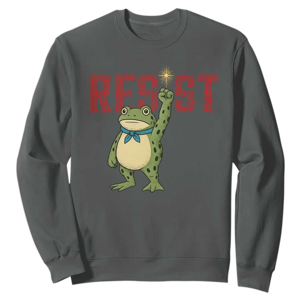 Frog AIDS Fighter Supporter Sweatshirt Portland Activist Political Meme HIV Support Red Ribbon