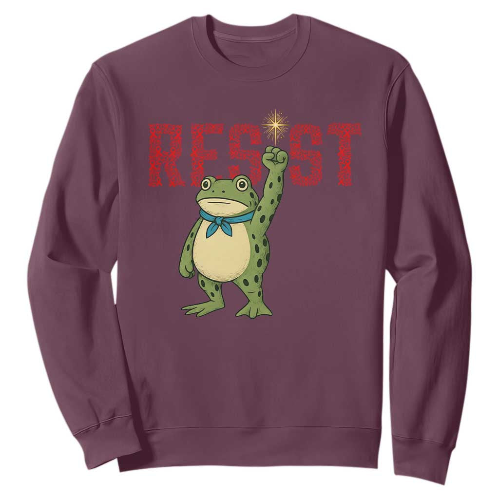 Frog AIDS Fighter Supporter Sweatshirt Portland Activist Political Meme HIV Support Red Ribbon