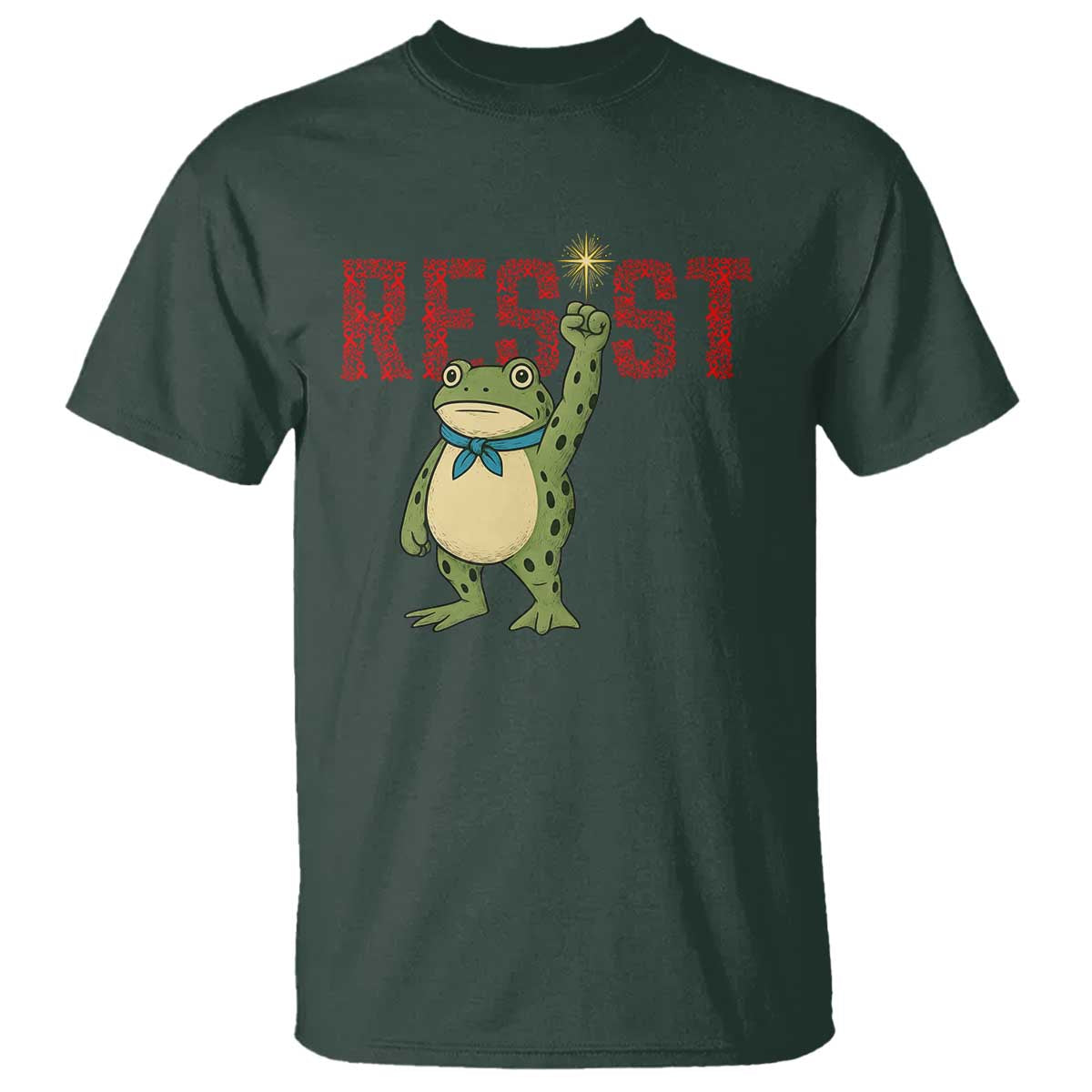 Frog AIDS Fighter Supporter T Shirt Portland Activist Political Meme HIV Support Red Ribbon
