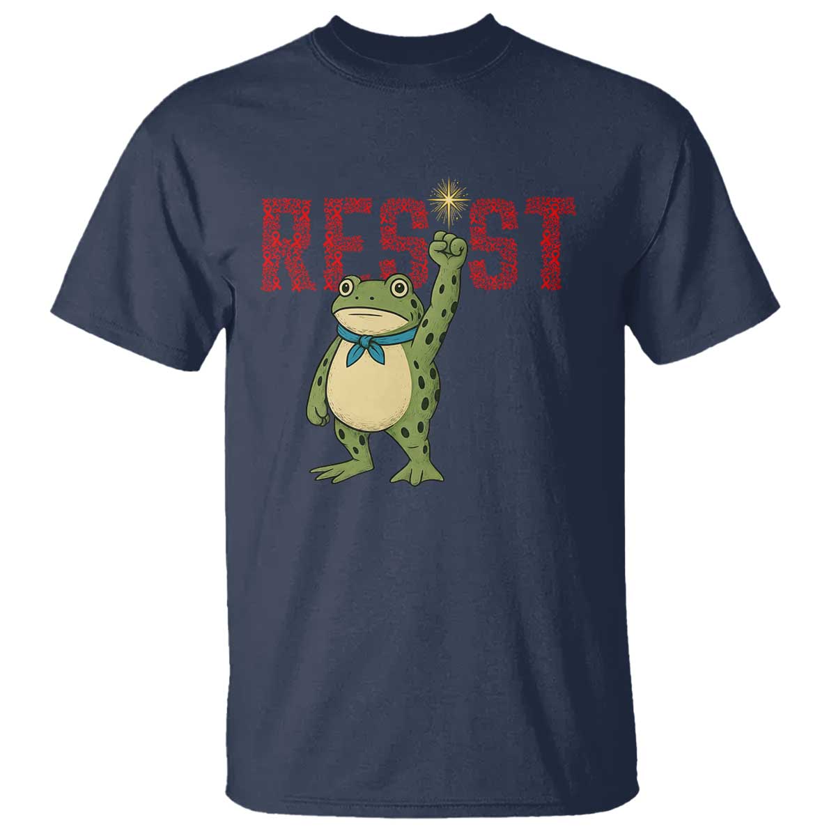 Frog AIDS Fighter Supporter T Shirt Portland Activist Political Meme HIV Support Red Ribbon