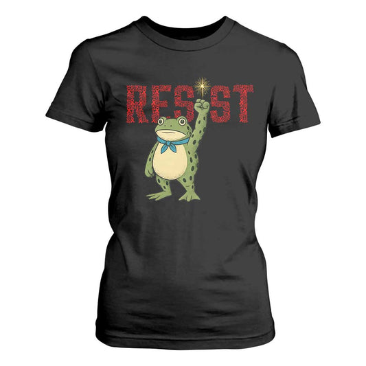 Frog AIDS Fighter Supporter T Shirt For Women Portland Activist Political Meme HIV Support Red Ribbon