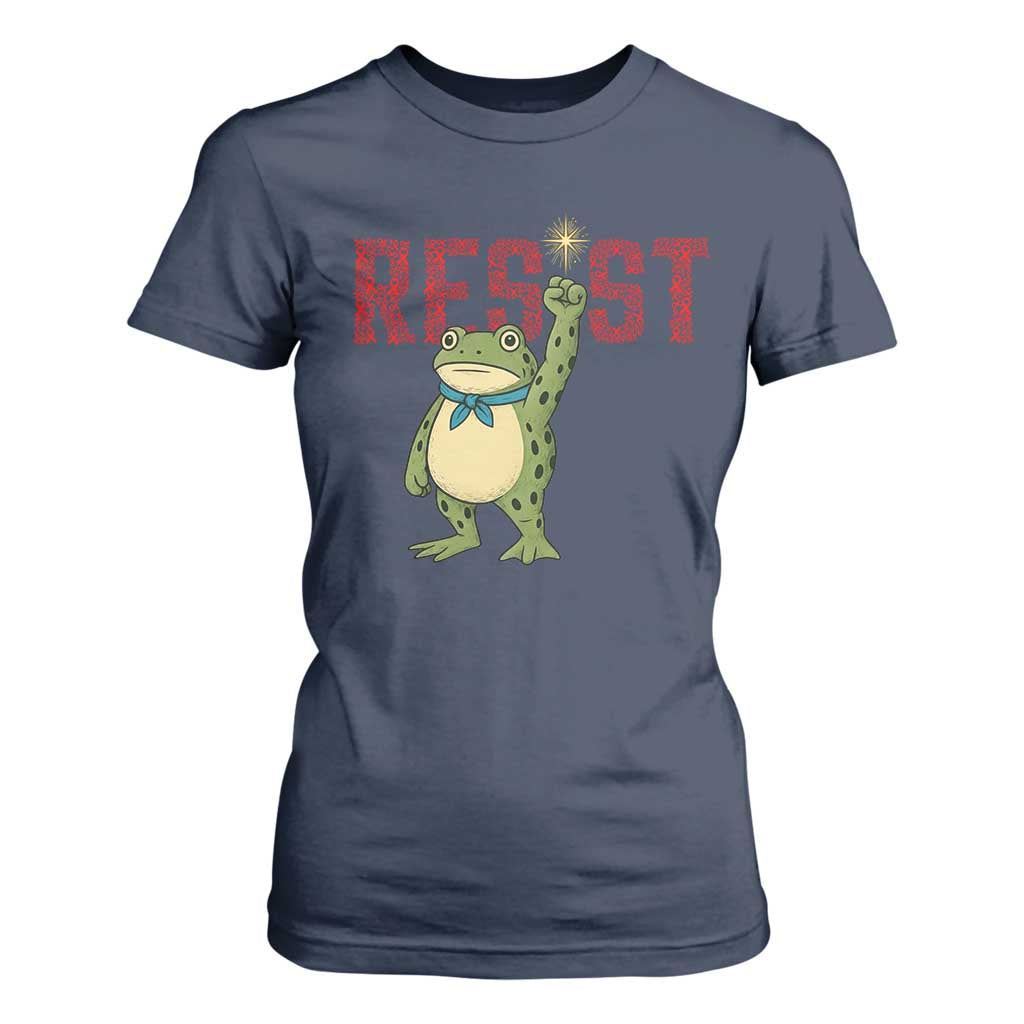 Frog AIDS Fighter Supporter T Shirt For Women Portland Activist Political Meme HIV Support Red Ribbon