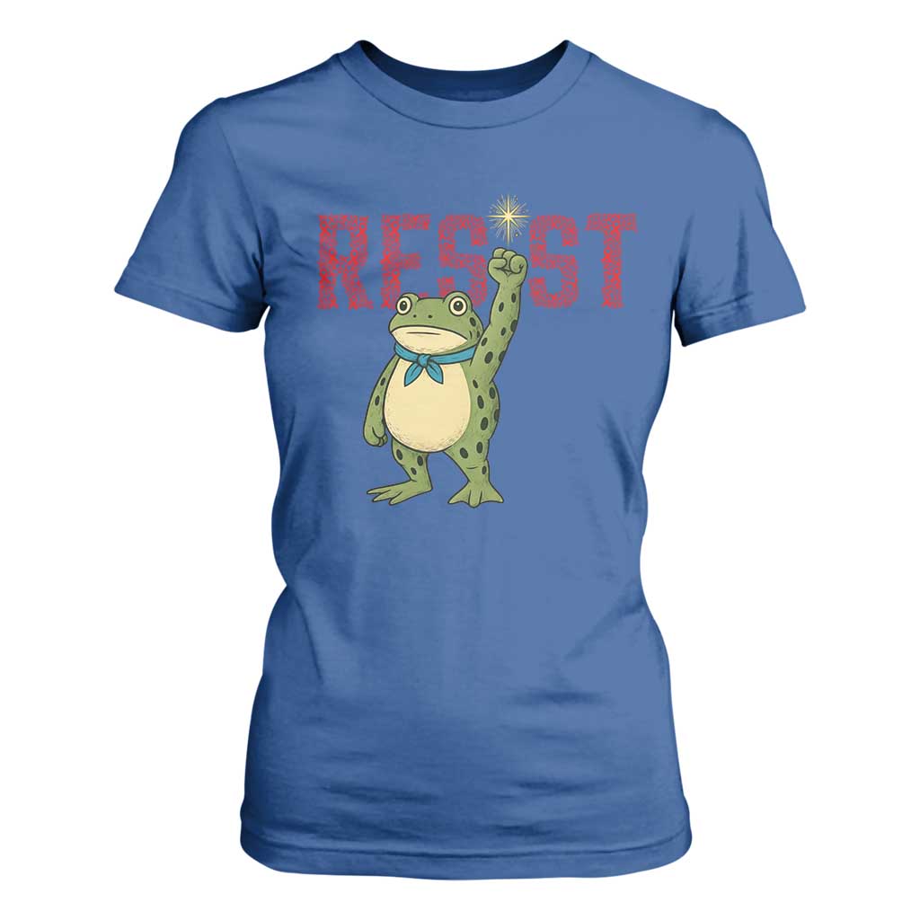 Frog AIDS Fighter Supporter T Shirt For Women Portland Activist Political Meme HIV Support Red Ribbon