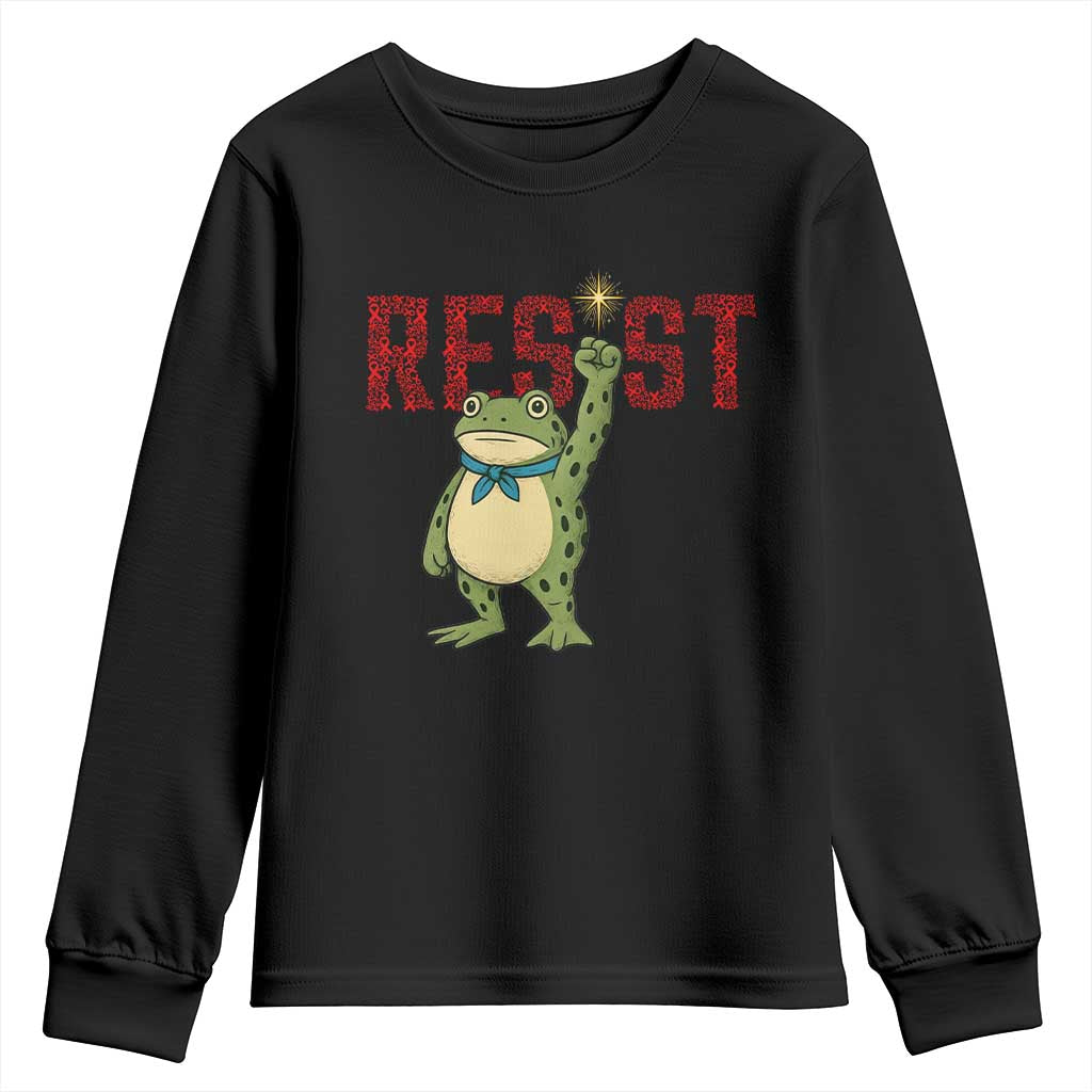 Frog AIDS Fighter Supporter Youth Sweatshirt Portland Activist Political Meme HIV Support Red Ribbon