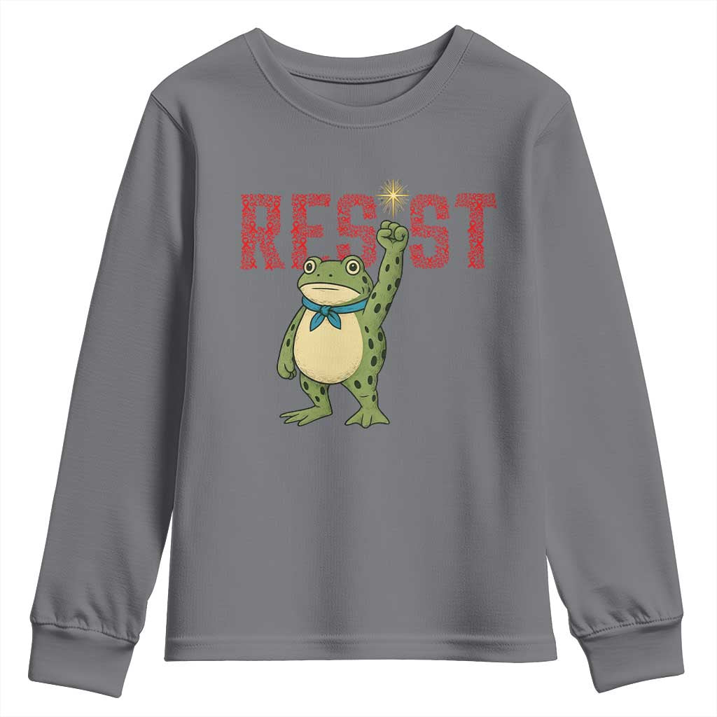 Frog AIDS Fighter Supporter Youth Sweatshirt Portland Activist Political Meme HIV Support Red Ribbon