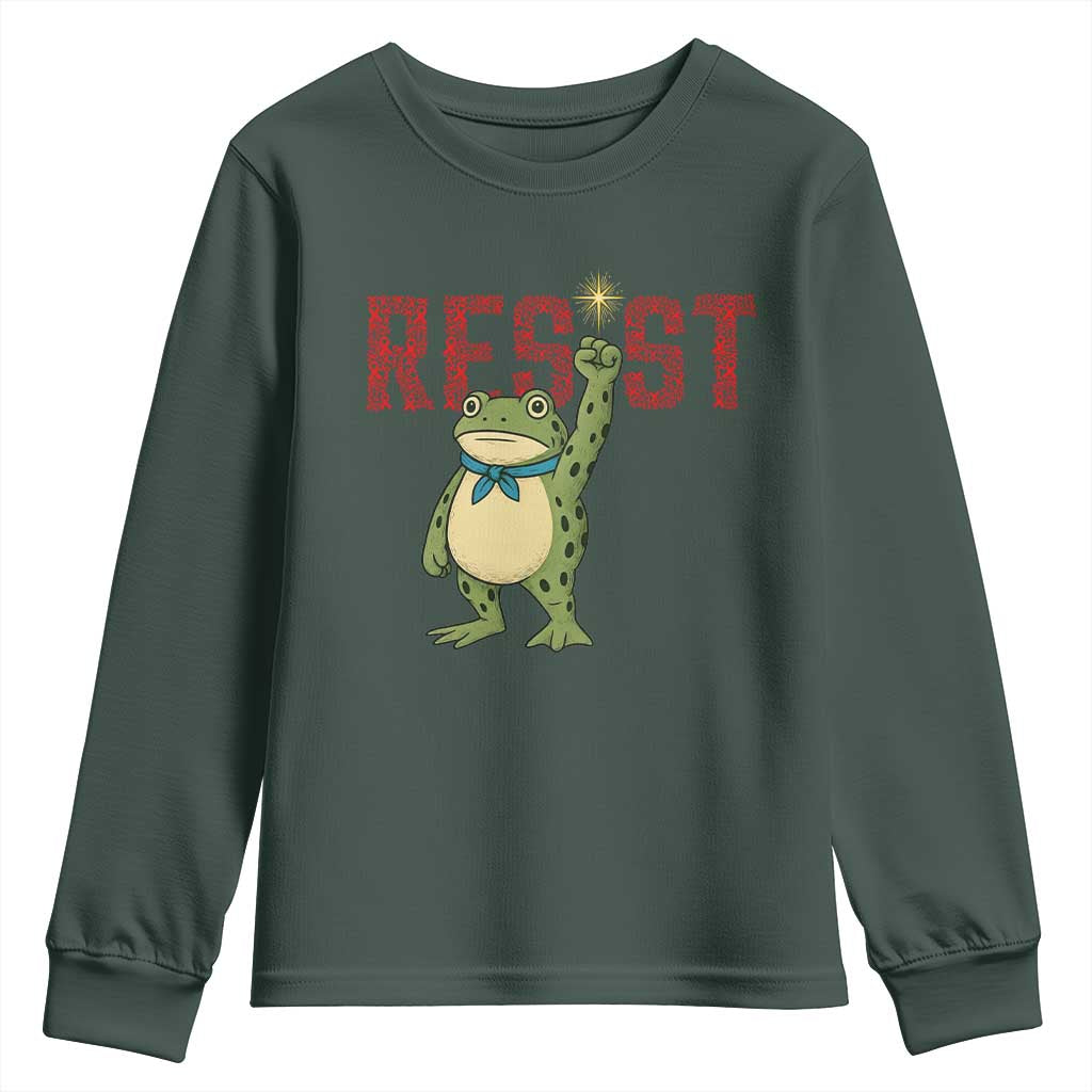 Frog AIDS Fighter Supporter Youth Sweatshirt Portland Activist Political Meme HIV Support Red Ribbon