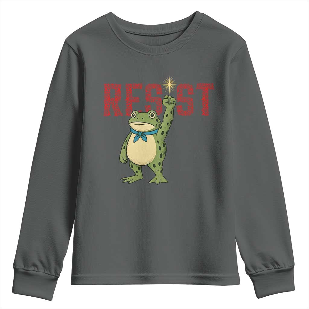 Frog AIDS Fighter Supporter Youth Sweatshirt Portland Activist Political Meme HIV Support Red Ribbon