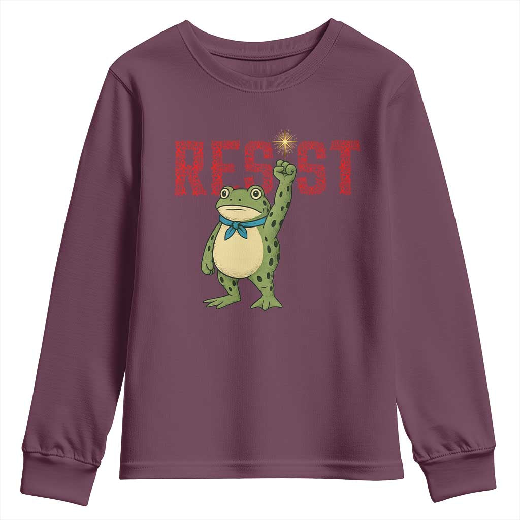 Frog AIDS Fighter Supporter Youth Sweatshirt Portland Activist Political Meme HIV Support Red Ribbon