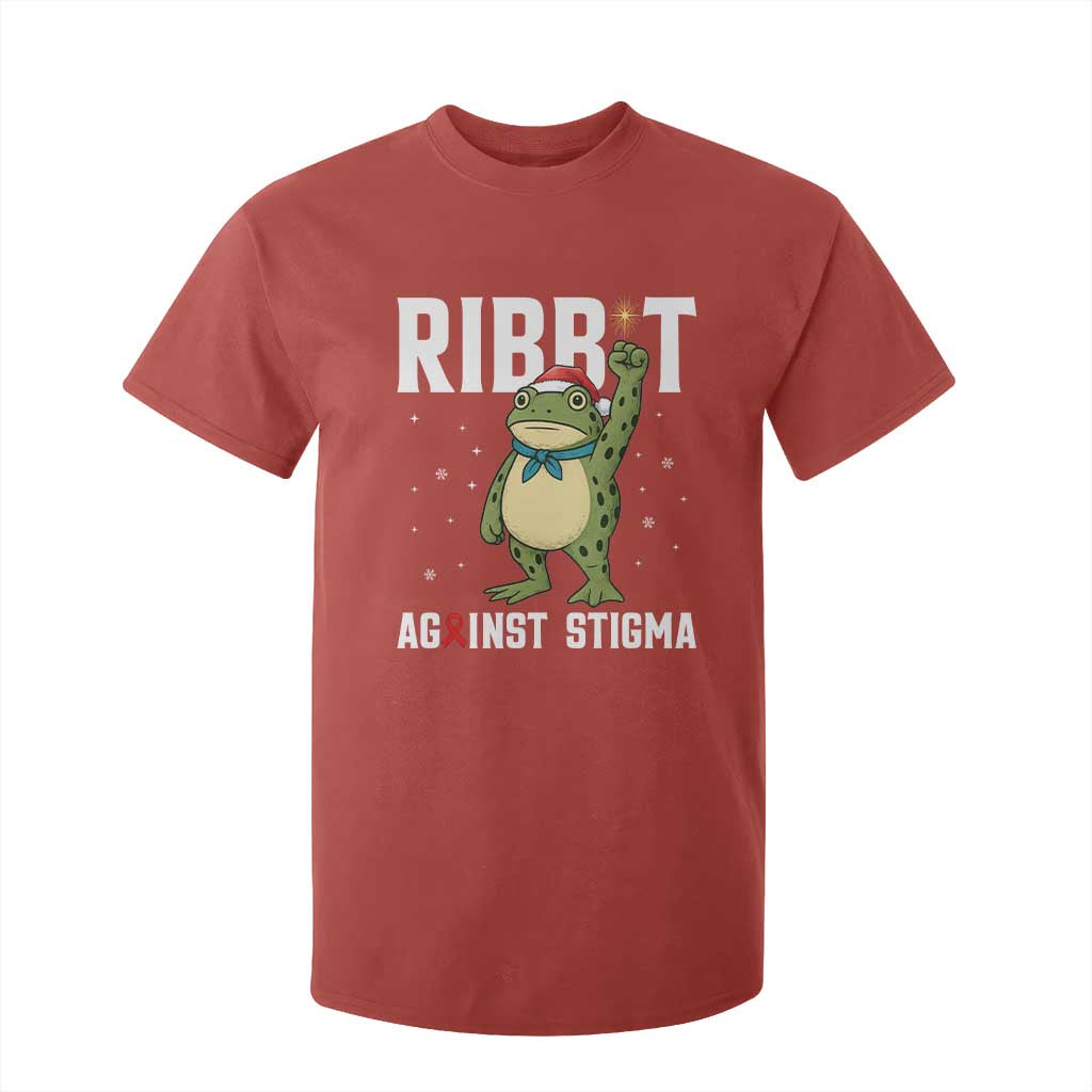 Resist Frog AIDS Support Christmas T Shirt For Kid Funny Portland Activist Meme HIV Red Ribbon
