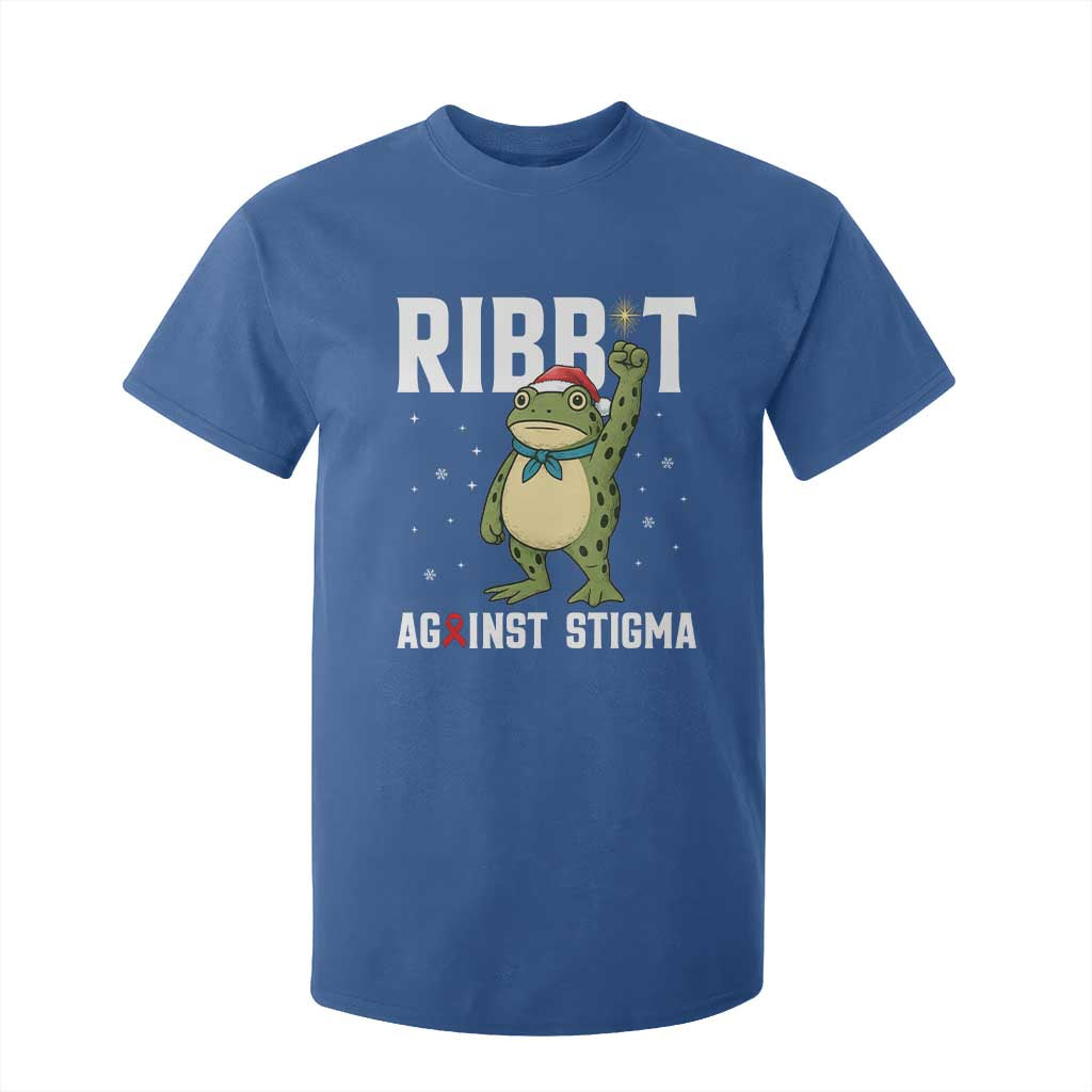 Christmas Frog AIDS Christmas Supporter T Shirt For Kid Funny Portland Activist Meme HIV Support Red Ribbon